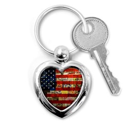 Usa Flag United States Key Chain (heart) by uniart180623