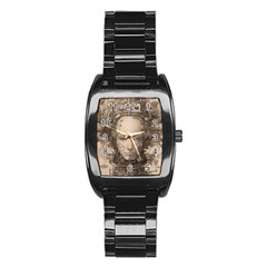 Cyborg Robot Future Drawing Poster Stainless Steel Barrel Watch