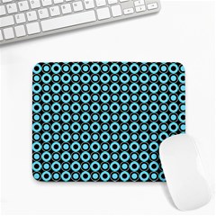 Mazipoodles Blue Donuts Polka Dot Small Mousepad by Mazipoodles