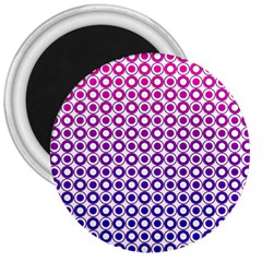 Mazipoodles Pink Purple White Gradient Donuts Polka Dot  3  Magnets by Mazipoodles