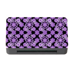 Bitesize Flowers Pearls And Donuts Lilac Black Memory Card Reader With Cf by Mazipoodles