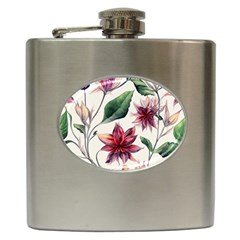 Floral Pattern Hip Flask (6 Oz) by designsbymallika