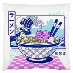 Ramen Kanji Vaporwave Artwork Minimalism Large Cushion Case (one Side) by Bangk1t