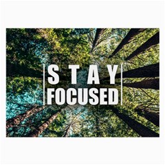 Stay Focused Focus Success Inspiration Motivational Large Glasses Cloth (2 Sides) by Bangk1t