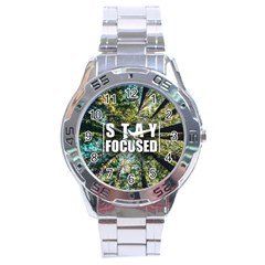 Stay Focused Focus Success Inspiration Motivational Stainless Steel Analogue Watch by Bangk1t