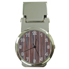 Dark Digital Wood Like Money Clip Watches