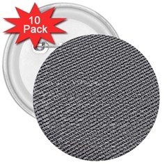 Gray Digital Denim 3  Buttons (10 Pack) 