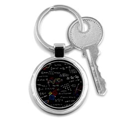 Black Background With Text Overlay Mathematics Formula Board Key Chain (round) by uniart180623