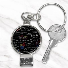 Black Background With Text Overlay Mathematics Formula Board Nail Clippers Key Chain by uniart180623