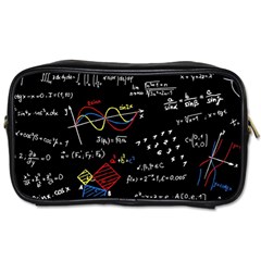 Black Background With Text Overlay Mathematics Formula Board Toiletries Bag (two Sides) by uniart180623