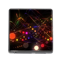 Abstract Light Star Design Laser Light Emitting Diode Memory Card Reader (square 5 Slot) by uniart180623