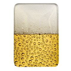 Texture Pattern Macro Glass Of Beer Foam White Yellow Art Rectangular Glass Fridge Magnet (4 Pack)