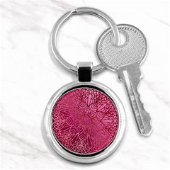 Pink Mandala Glitter Bohemian Girly Glitter Key Chain (round) by uniart180623