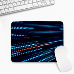 Orange Blue Dot Dots Lines Abstract Digital Art Small Mousepad