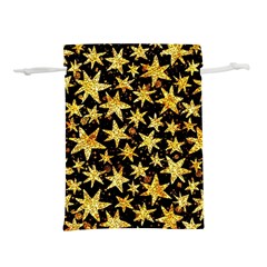 Shiny Glitter Stars Lightweight Drawstring Pouch (m)