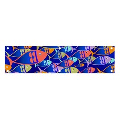 Sea Fish Illustrations Banner And Sign 4  X 1  by Mariart