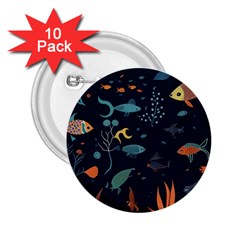 Underwater Ocean Animals Sea 2 25  Buttons (10 Pack) 