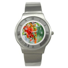 Gathering Sping Flowers Wallpapers Stainless Steel Watch by artworkshop