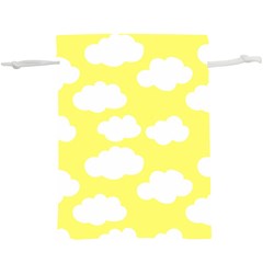 Cute Yellow White Clouds Lightweight Drawstring Pouch (xl) by ConteMonfrey