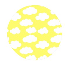 Cute Yellow White Clouds Mini Round Pill Box (pack Of 5) by ConteMonfrey