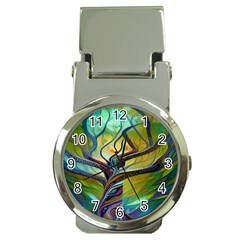 Tree Magical Colorful Abstract Metaphysical Money Clip Watches by Simbadda