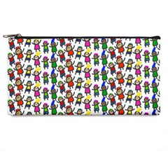 Stickman Kids Doodle Paper Children Group Pencil Case by Simbadda