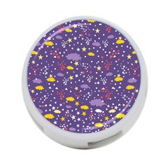 Pattern Cute Clouds Stars 4-port Usb Hub (two Sides) by Simbadda