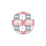 Cute Seamless Pattern With Cats Golf Ball Marker (10 pack) Front