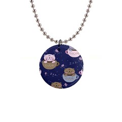 Cute Kittens Sleep Sweetly Mugs 1  Button Necklace by Simbadda