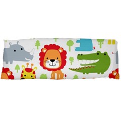 Seamless Pattern Vector With Animals Cartoon Body Pillow Case (dakimakura) by Simbadda