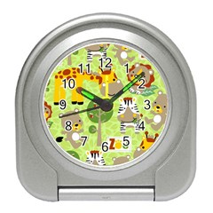 Funny Animals Cartoon Travel Alarm Clock by Simbadda