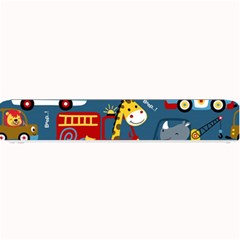 Seamless Pattern Vehicles Cartoon With Funny Drivers Small Bar Mat by Simbadda