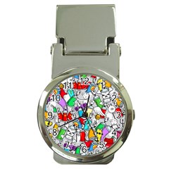 Graffiti Characters Seamless Pattern Money Clip Watches by Simbadda