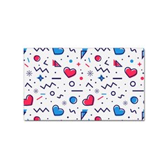 Hearts-seamless-pattern-memphis-style Sticker Rectangular (10 Pack)