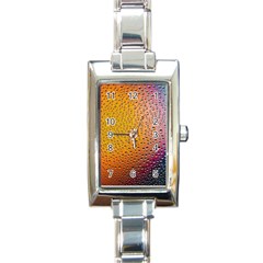 Rain Drop Abstract Design Rectangle Italian Charm Watch