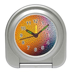 Rain Drop Abstract Design Travel Alarm Clock by Excel