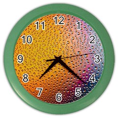 Rain Drop Abstract Design Color Wall Clock by Excel