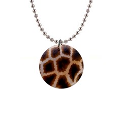 Giraffe Skin Design 1  Button Necklace by Excel