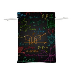 Mathematical-colorful-formulas-drawn-by-hand-black-chalkboard Lightweight Drawstring Pouch (s) by Simbadda