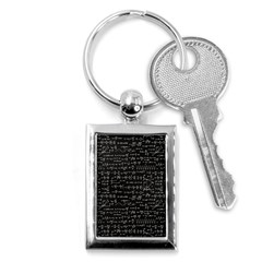 Math-equations-formulas-pattern Key Chain (rectangle) by Simbadda