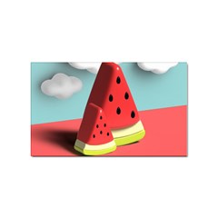 Strawberries Fruit Sticker (rectangular)