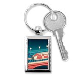 Bridge Transportation Train Toys Key Chain (Rectangle) Front