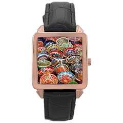 Art Background Bowl Ceramic Color Rose Gold Leather Watch  by Proyonanggan