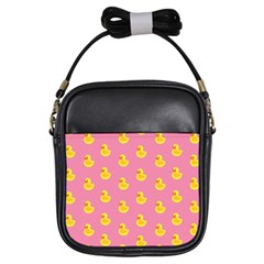 Rubber Duck Pattern Girls Sling Bag by Valentinaart