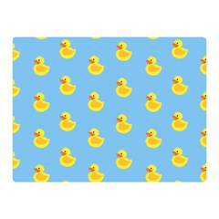 Rubber Duck Pattern Two Sides Premium Plush Fleece Blanket (mini) by Valentinaart