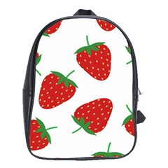 Seamless Pattern Fresh Strawberry School Bag (xl) by Bangk1t