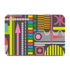 Pattern Geometric Abstract Colorful Arrows Lines Circles Triangles Plate Mats by Bangk1t