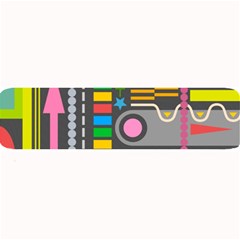 Pattern Geometric Abstract Colorful Arrows Lines Circles Triangles Large Bar Mat by Bangk1t