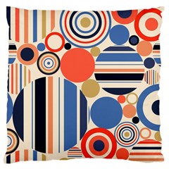 Geometric Abstract Pattern Colorful Flat Circles Decoration Large Cushion Case (two Sides) by Bangk1t