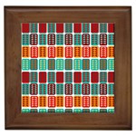 Bricks Abstract Seamless Pattern Framed Tile Front